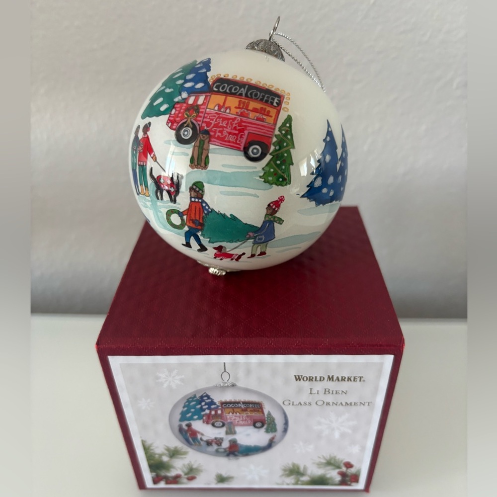 NEW World Market 2025 Li Bien Glass Ornament "Winter Wonderland"